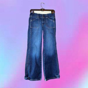 Vintage Low Rise Bell Bottom Flare Denim Jeans!